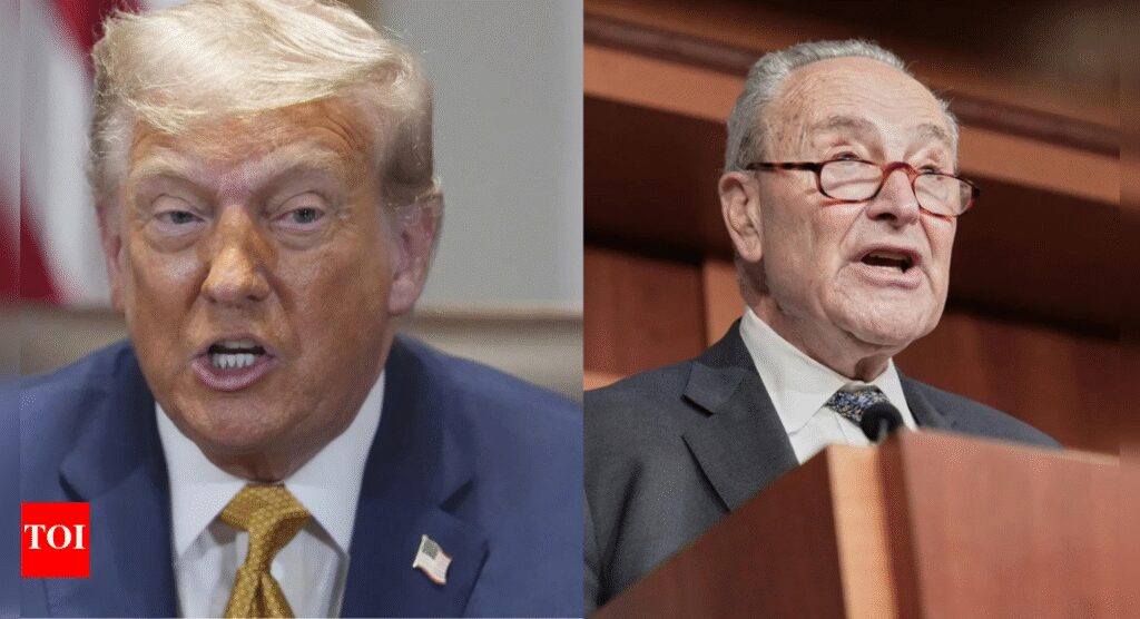 ‚Abandonó a los judíos‘: Trump toma un golpe al senador demócrata Chuck Schumer; dice que AOC lo „golpeará“