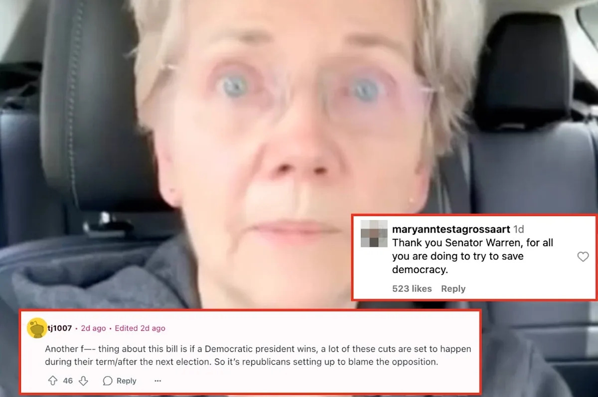 Elizabeth Warren publicó este problemático video que describe cómo reaccionaron los republicanos del Senado después de que votaron sobre el „Big Beutiful Bill“ Elizabeth Warren publicó este problemático video que describe cómo reaccionaron los republicanos del Senado después de que votaron sobre el „Big Beutiful Bill“