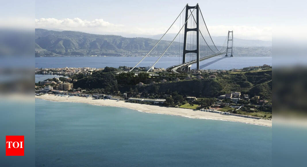 Italien zum Bau der weltweit größten Suspensionsbrücke: Messina wird das Festland mit Sizilien verbinden. Schnitte die Reisezeit auf 10 Minuten | Weltnachrichten
