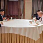 Nordkorea -Wischspuren von Kim Jong Un nach Peking mit Putin